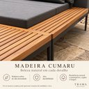 Ver imagem 2 de Sofá Modular Valência Cumaru Tecido Impermeável Área Externa