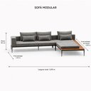 Ver imagem 3 de Sofá Modular Valência Cumaru Tecido Impermeável Área Externa