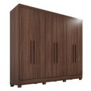 Ver imagem 2 de Guarda-Roupa Casal 6 Portas e 2 Gavetas Safira Marrom/Castanho