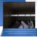 Ver mais imagens de Guarda-Roupa Casal 6 Portas e 2 Gavetas Safira Marrom/Castanho