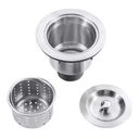 Ver imagem 4 de Cuba Inox Gourmet Cozinha Dupla Luxo Aço 304 Com Válvula