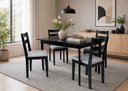Ver imagem 1 de Conjunto de Mesa com 4 Cadeiras Estofadas Bisa Preto