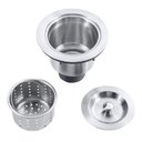 Ver imagem 5 de Cuba Inox Gourmet Cozinha Dupla Com Válvula + Escorredor B