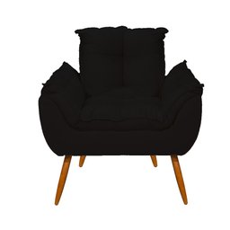 Kit Namoradeira Opala + 2 Poltronas para Sala Balaqui Decor Cor:preto - 3