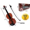 MINI VIOLINO INFANTIL ACUSTICO BRINQUEDO COM 4 CORDAS E ARCO INTRUMENTO MUSICAL CRIANCA - 2
