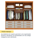 Ver imagem 4 de Guarda Roupa Chicago 3 Portas 9 Gavetas com Pés Móveis Tcil