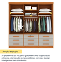 Ver imagem 4 de Guarda Roupa Chicago 3 Portas 9 Gavetas com Pés Móveis Tcil
