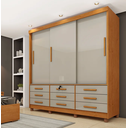 Ver imagem 1 de Guarda Roupa Chicago 3 Portas 9 Gavetas com Pés Móveis Tcil
