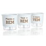 Kit 3 Vasos Auto Irrigável "plante o Bem o Resto Vem" Branco - 1