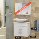 Ver imagem 3 de Gabinete Banheiro em Mdf Bali com Cuba e sem Espelheira