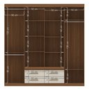 Ver imagem 3 de Guarda-roupa Casal Nápoles 8 Portas 4 Gavetas Jatoba/areia - Santos Andirá