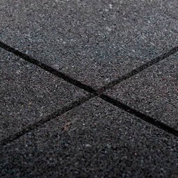 Piso De Borracha Dupla Face 1,00 x 1,00 16mm Preto Ultra Impact - 1