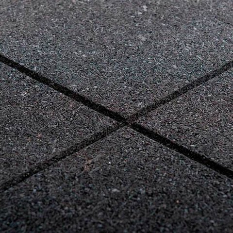 Piso De Borracha Dupla Face 1,00 x 1,00 16mm Preto Ultra Impact