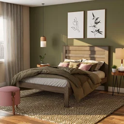 Cama de Casal Carvalho Dallas II Tebarrot Móveis - 3 Cama de Casal Carvalho Dallas II Tebarrot Móveis - 3