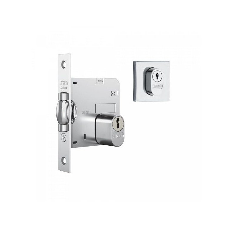 Fechadura Externa Pivotante Espelho Inox 45mm 1005 Stam