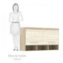 Ver imagem 5 de Ponte Modulada Aérea 2 Portas 3 Nichos 147cm Master Luciane Móveis