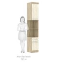 Ver imagem 5 de Mesa de Cabeceira Alto Modulado 2 Portas 1 Gaveta Master Luciane Móveis