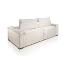 Ver imagem 4 de Sofá Retrátil Reclinável Molas Pillow15 Adam Veludo OffWhite 2,3m