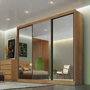 Ver imagem 5 de Guarda Roupa Sollo 3 Portas 6 Gavetas 3 Espelhos Cor:cumaru