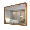 Ver imagem 4 de Guarda Roupa Sollo 3 Portas 6 Gavetas 3 Espelhos Cor:cumaru