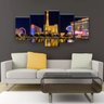 Quadro Decorativo Las Vegas Noite Lago 129x61 Sala Quarto - 3