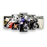 Quadro Decorativo Três Motos Paradas 129x61 - 1