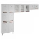 Ver imagem 1 de Cozinha De Aço Compacta Mirage New 11 Portas 6 Prateleiras Branco - Telasul
