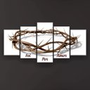 Ver imagem 1 de Quadro Decorativo Coroa Espinhos Amor 5pç