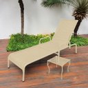 Ver imagem 2 de Kit 1 Espreguiçadeiras Catar Fendi + Mesa P/ Jardim e Piscina