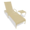 Ver imagem 1 de Kit 1 Espreguiçadeiras Catar Fendi + Mesa P/ Jardim e Piscina