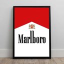 Ver imagem 1 de Quadro Decoração Raiz Marca Malboro Barbearia com Moldura