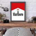 Ver imagem 3 de Quadro Decoração Raiz Marca Malboro Barbearia com Moldura