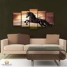 Quadros Decorativos Cavalo Negro Horse Hd Quarto Sala Kit - 1