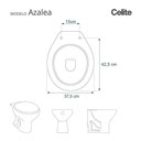 Ver imagem 3 de Tampa de Vaso Poliester com Amortecedor Azalea Branco para Bacia Celite