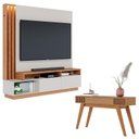 Ver imagem 1 de Estante Home Theater Humaitá Off White Matte Freijó com Aparador Riviera Freijó – Colibri