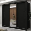 Ver mais imagens de Guarda-Roupa Casal 3 Portas com 4 Gavetas com 1 Porta Espelho 100% MDF Roma