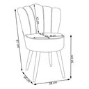 Ver imagem 6 de Cadeira para Studio Maquiagem Clinica Estética Veludo Rosa Pés Dourado Bz Home Decor