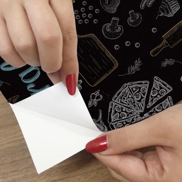 Papel de Parede Adesivo para Cozinha Menu Giz - 45x150 cm - 2