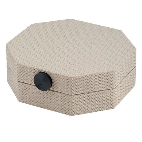 Caixa Decorativa em Mdf com Revestimento em Pu Cinza 20cm Ah0571 Btc