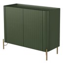 Ver imagem 5 de Buffet Sala de Jantar 2 Portas Brise 1 Gaveta Pés Industrial Dourado Naim I03 Musgo - Lyam