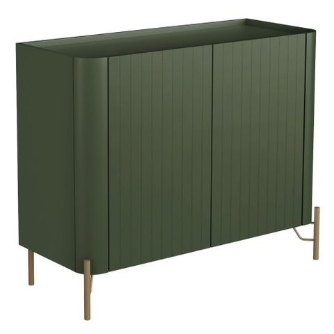 Buffet Sala de Jantar 2 Portas Brise 1 Gaveta Pés Industrial Dourado Naim I03 Musgo - Lyam