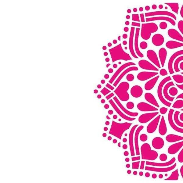 Adesivo para Vidro Box Mandala Floral-Rosa - 1