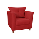 Ver imagem 1 de Poltrona Cadeira Sofá Decorativa Isis Sala Estar Salão Beleza Suede Vermelho - LM DECOR