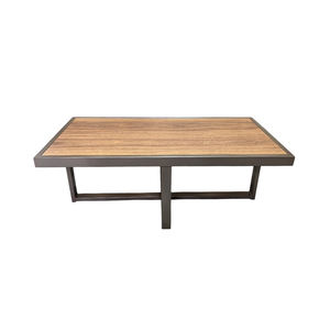 Mesa de Centro Retangular Paris Industrial Champagne com Mdf