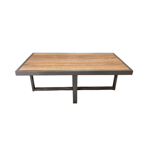 Mesa de Centro Retangular Paris Industrial Champagne com Mdf