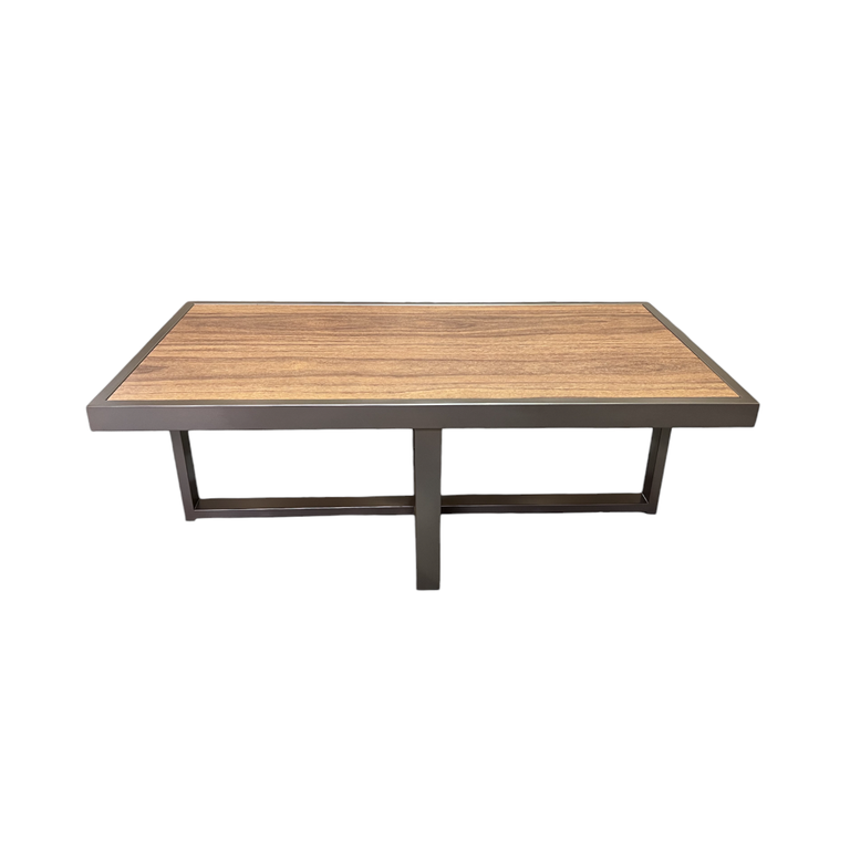 Mesa de Centro Retangular Paris Industrial Champagne com Mdf Mesa de Centro Retangular Paris Industrial Champagne com Mdf