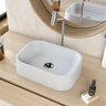 Cuba de Apoio Retangular para Banheiro Lavabo C01 Br37w Branco Granit Matte - Lyam - 5