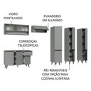 Ver imagem 6 de Armário De Cozinha Completa 320Cm Cinza Nice Madesa 03 Cinza