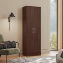 Ver imagem 2 de Conjunto Guarda Roupa Casal e Sapateira Porta Bella 6 Portas 2 Gavetas MDP Cafe Touch Demóbile