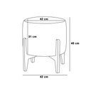 Ver imagem 5 de Puff Stella Suede Marrom Rato Base Madeira Castanho - D'Rossi DRossi